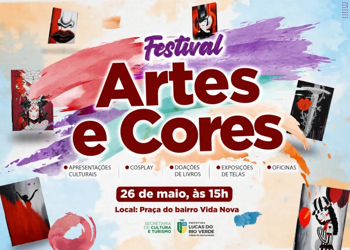 Festival Artes e Cores acontece neste domingo (26)
