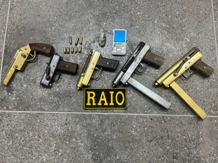 Cinco armas de fogo são apreendidas pelo CPRAIO em Pacatuba