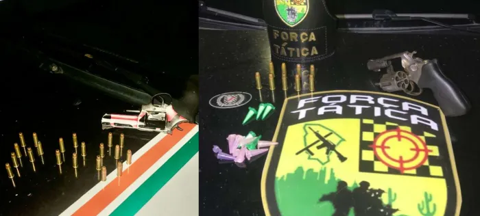 PMCE prende em flagrante dois homens e apreende armas e drogas em ações na cidade de Caucaia