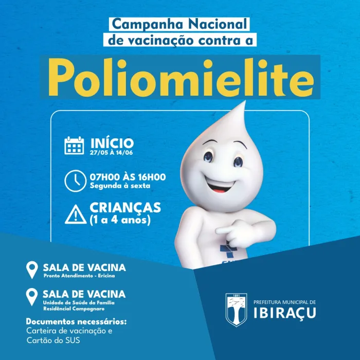 CAMPANHA NACIONAL DE VACINAÇÃO CONTRA A POLIOMIELITE