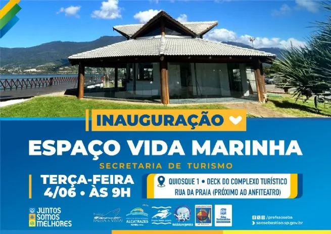Prefeitura de São Sebastião inaugura Espaço Vida Marinha na próxima terça-feira