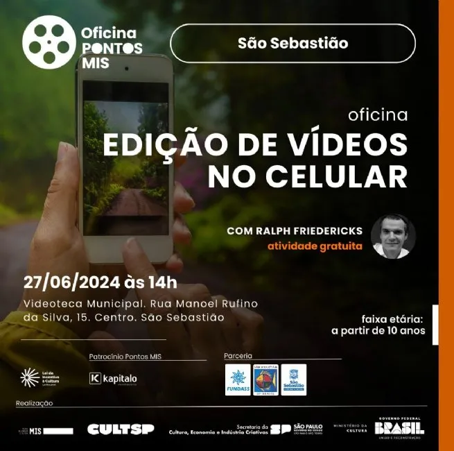 Prefeitura de São Sebastião e Pontos MIS realizam oficina gratuita sobre como editar vídeos no celular