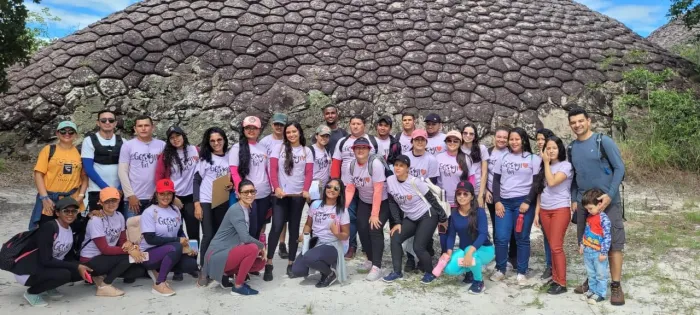 Alunos de Geografia do Programa Ensinar exploram a disciplina Geomorfologia no Parque Nacional de Sete Cidades