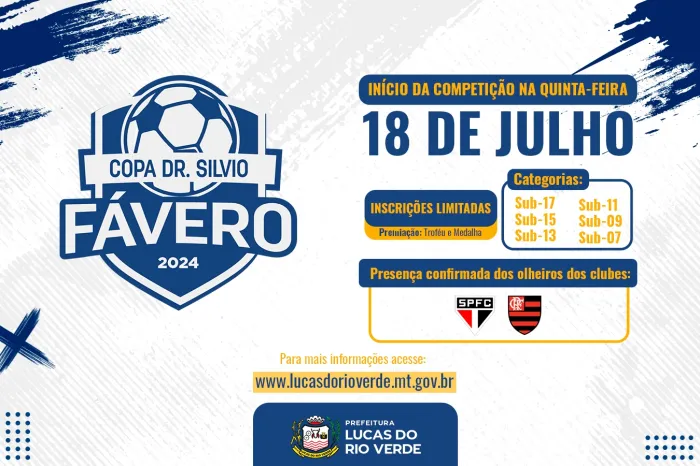 Inscrições abertas: Copa Dr. Silvio Fávero terá olheiros de times nacionais
