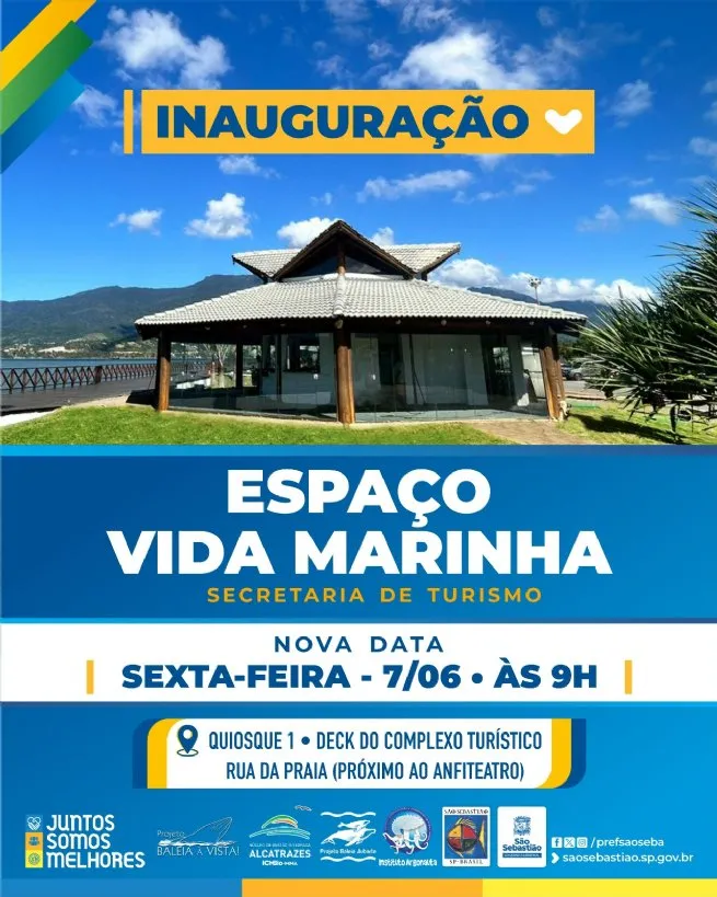 Prefeitura de São Sebastião inaugura Espaço Vida Marinha nesta sexta-feira