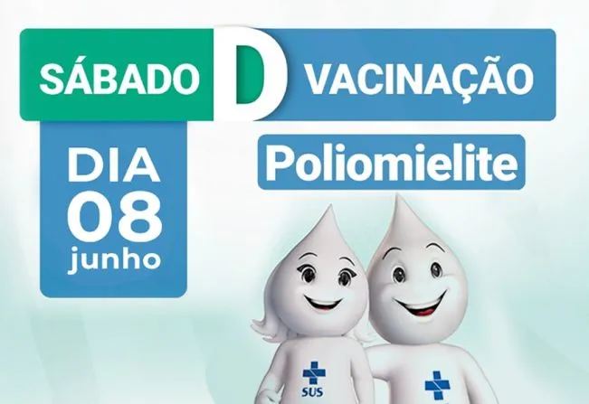 Dia D de vacinação contra a paralisia infantil será no sábado, dia 8