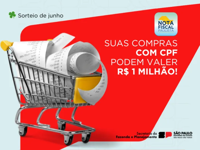 Nota Fiscal Paulista: bilhetes para o sorteio de junho estão disponíveis