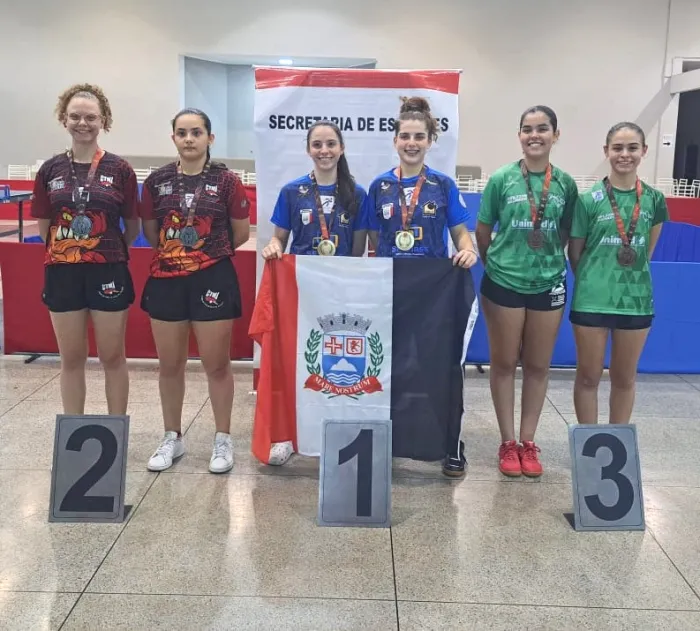Tênis de mesa garante mais um ouro para o Time Praia Grande nos Jogos da Juventude