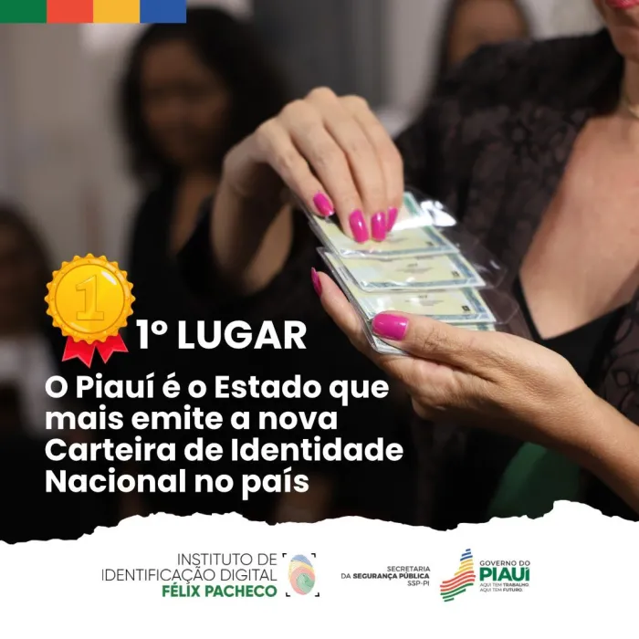 Piauí lidera emissões da Nova Carteira de Identidade Nacional no país