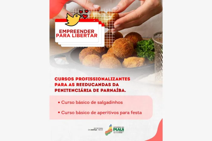 Internos da Penitenciária Mista de Parnaíba realizam curso de salgadinhos e aperitivos para festa