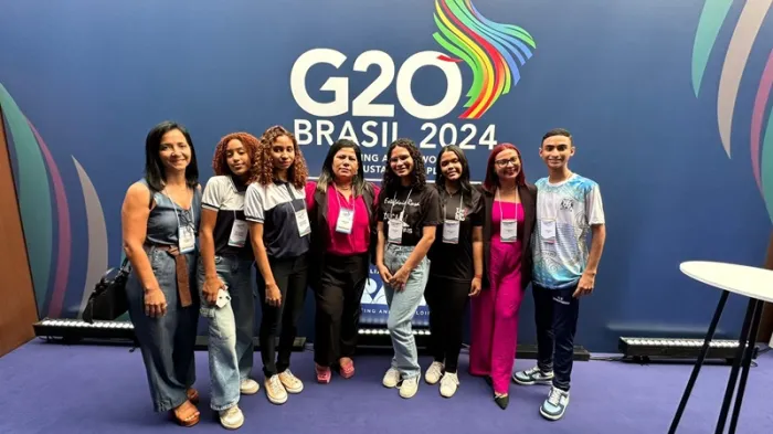 Estudantes protagonistas da rede estadual atuam na cobertura jornalística do G20 Brasil em São Luís