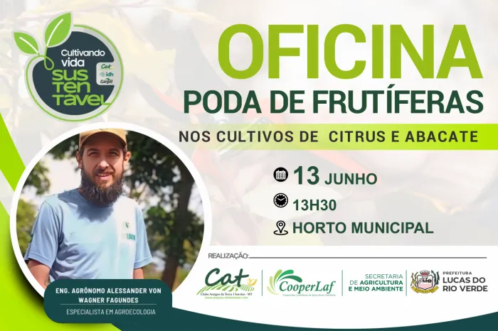 Prefeitura realiza oficina de poda frutíferas nesta quinta-feira (13)
