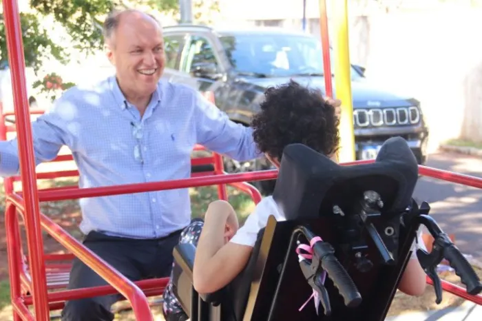 Mochi faz entrega do Parque e Academia Inclusivos no Cotolengo de Campo Grande