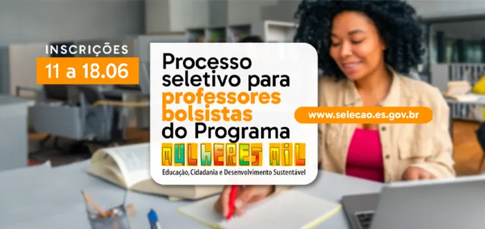 Governo do Estado anuncia edital para seleção de professores do Programa Mulheres Mil