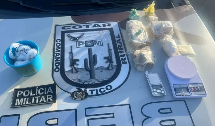Suspeito de tráfico de drogas em Caridade é preso com quase 2 kg de entorpecentes