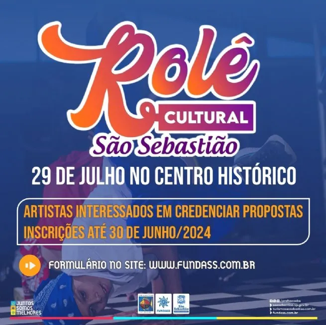 Prefeitura de São Sebastião abre credenciamento para artistas interessados em participar do Rolê Cultural