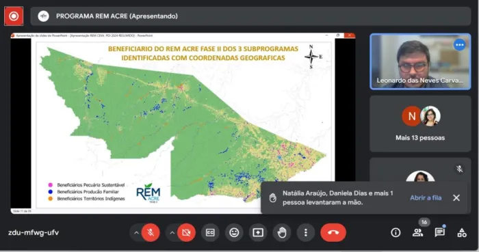 Unidade gestora do Programa REM Acre apresenta plano de investimento aos membros da governança e do poder público