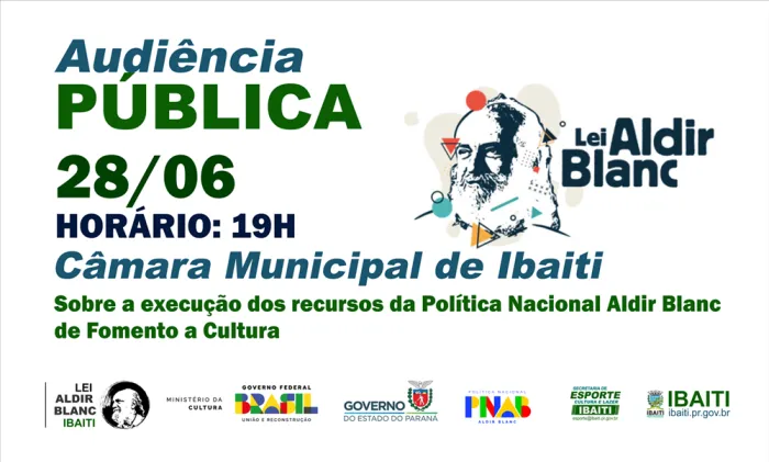 IBAITI - Cultura realiza Audiência Pública sobre a Lei Aldir Blanc