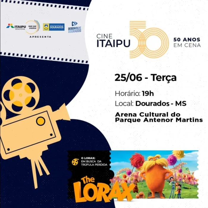 Dourados recebe Projeto “Cine Itaipu – 50 Anos em cena” 