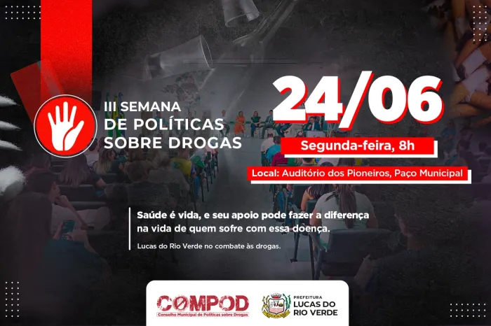 III Semana de Política Sobre Drogas começa na próxima segunda-feira (24)