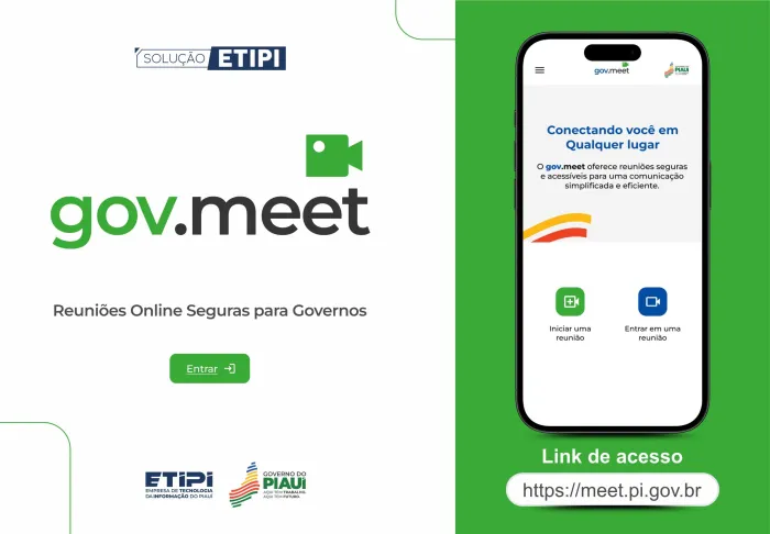 Etipi lança gov.meet, plataforma para reuniões virtuais 