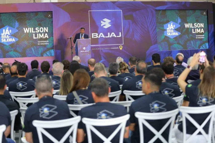 Com a instalação da empresa indiana Bajaj do Brasil Comércio de Motocicletas, Wilson Lima destaca fortalecimento na geração de emprego e renda no estado