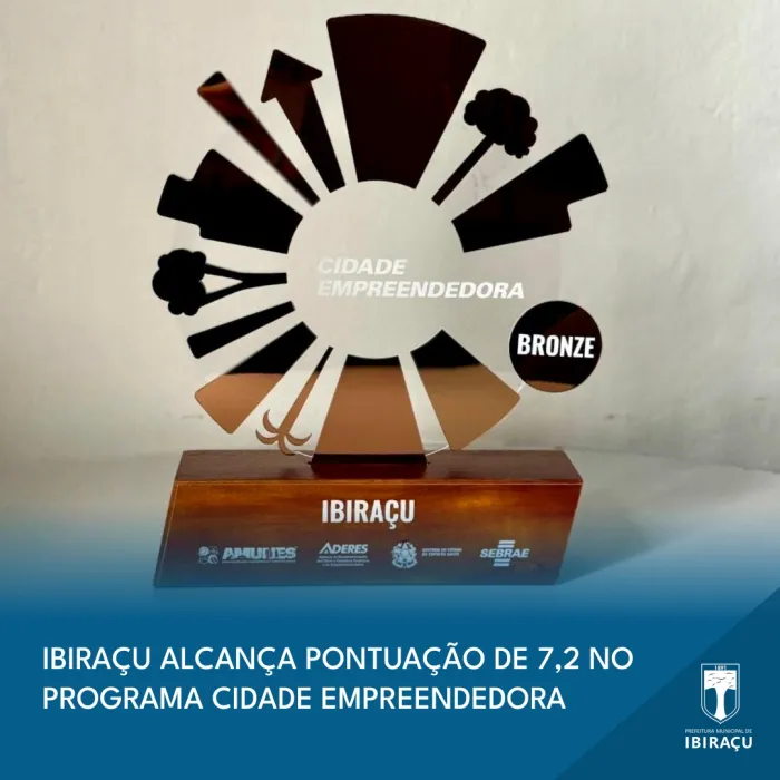 IBIRAÇU ALCANÇA PONTUAÇÃO DE 7,2 NO PROGRAMA CIDADE EMPREENDEDORA
