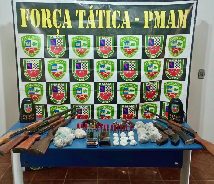 Em quase seis meses, Forças de Segurança do Amazonas apreenderam mais de 21 toneladas de drogas e retiraram de circulação mais de 700 armas de fogo