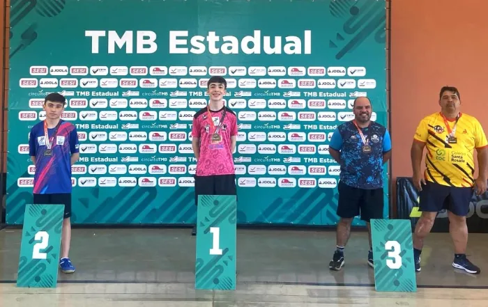 Time PG de tênis de mesa paralímpico é vice-campeão do TMB Estadual