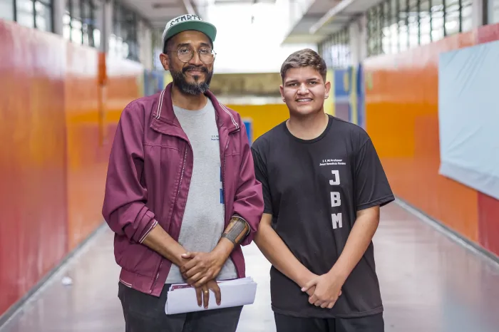 Alex Cremonesi e seu tutor, Marcos Ribeiro Serafim