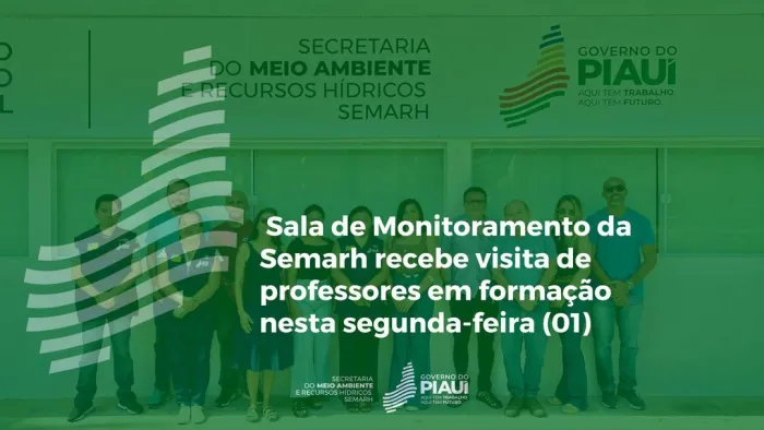 Sala de Monitoramento da Semarh recebe visita de professores da rede municipal de Teresina 