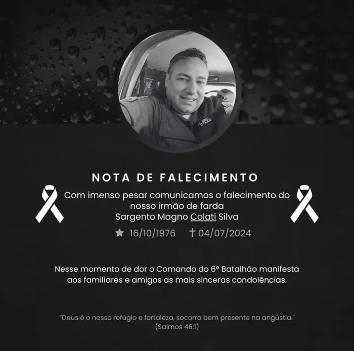 Polícia Militar realiza últimas homenagens ao sargento Colati