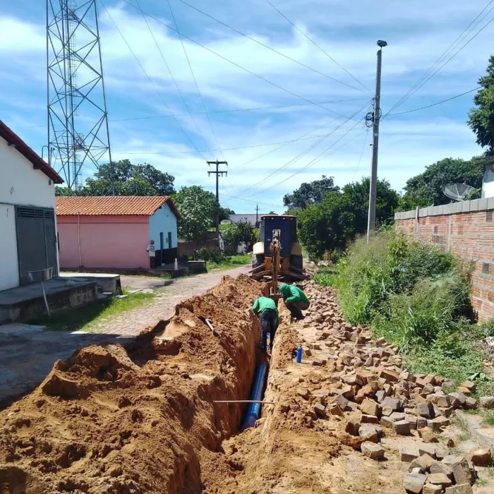 Obra de ampliação do abastecimento de água em Inhuma atinge 95% de conclusão