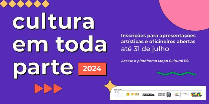 Cultura em Toda Parte 2024 selecionará artistas e atividades de formação cultural de todo Estado