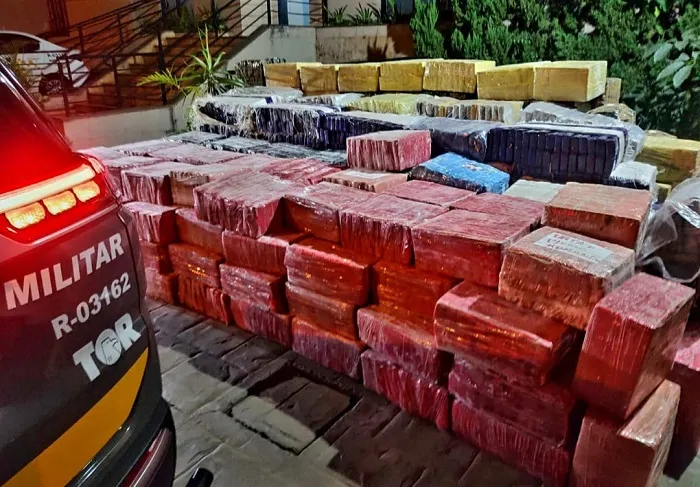 Drogas apreendidas pela Polícia Militar Rodoviária no interior de SP
