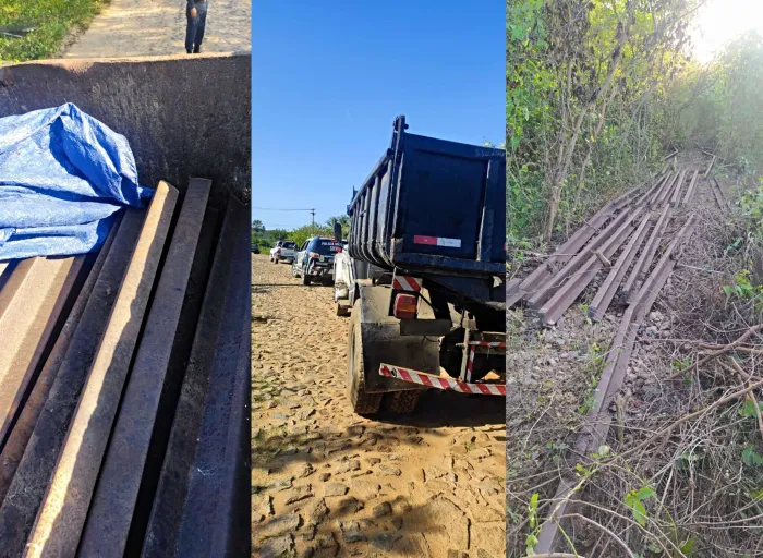 Com apoio das Forças de Segurança do Ceará, Guarda Municipal prende seis suspeitos de furtar trilhos de trem em Aracoiaba