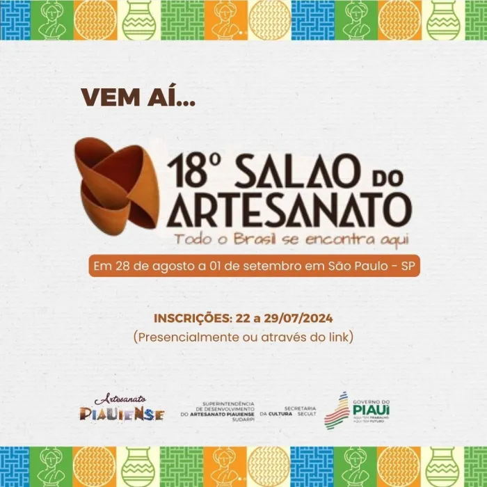 Sudarpi divulga edital para seleção de artesãos para o 18º Salão de Artesanato de São Paulo
