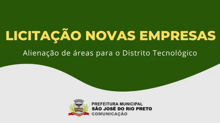 Distrito Tecnológico abre processo para alienação de áreas