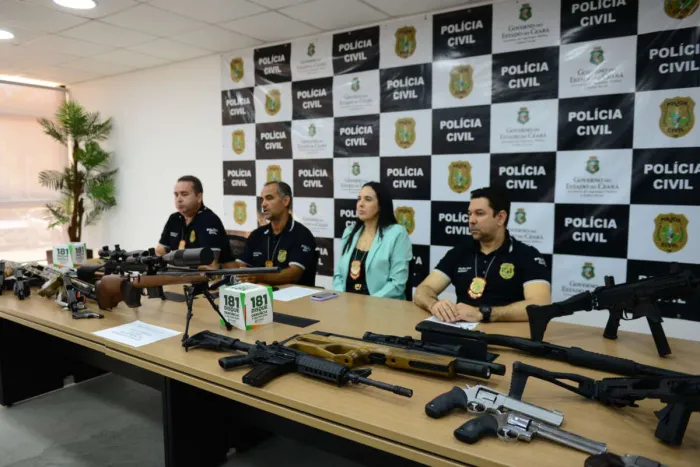 PCCE deflagra operação “Alta Tensão” e cumpre sete mandados de prisão contra integrantes de grupos criminosos no Ceará e apreende armas e munições