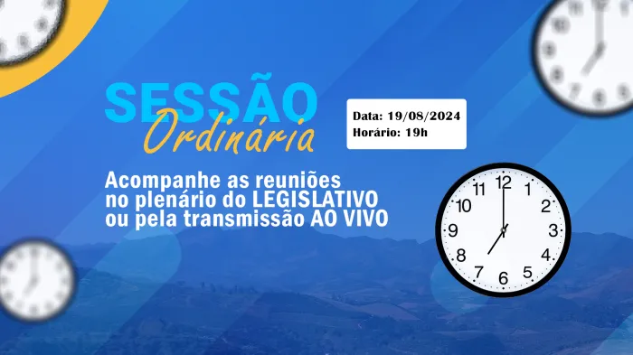 Câmara Municipal convoca vereadores para a 20ª Sessão Ordinária