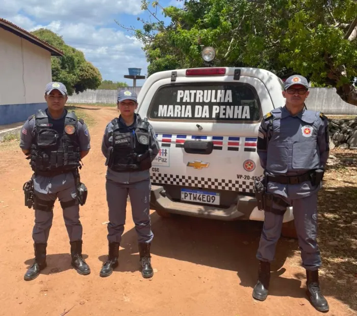 - Equipe da Patrulha Maria da Penha (Foto: Divulgação)