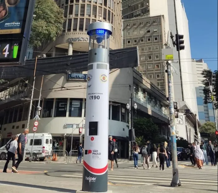 Totens de segurança no centro da capital