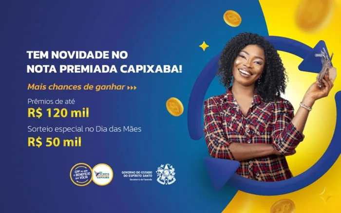 Nota Premiada Capixaba terá mais sorteios, prêmios maiores e sorteio especial em 2025