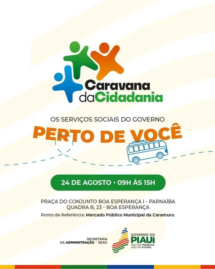 Sesapi participa da Caravana da Cidadania em Parnaíba com serviços de saúde e cadastro de doadores de sangue e medula óssea