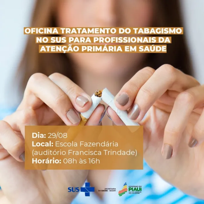 Profissionais de saúde participam de capacitação para o combate ao tabagismo nesta quinta (29)