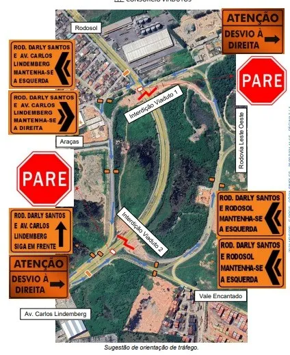 Alerta de Interdição total da Rodovia Darly Santos, em Vila Velha, nesta terça-feira (03)
