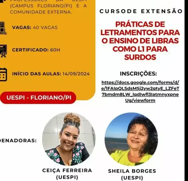 Curso de extensão da Uespi oferece formação em libras para surdos