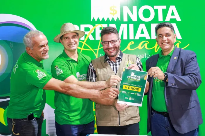 Com 15 prêmios mensais, governador lança oficialmente programa Nota Premiada Acreana na terceira noite da Expoacre