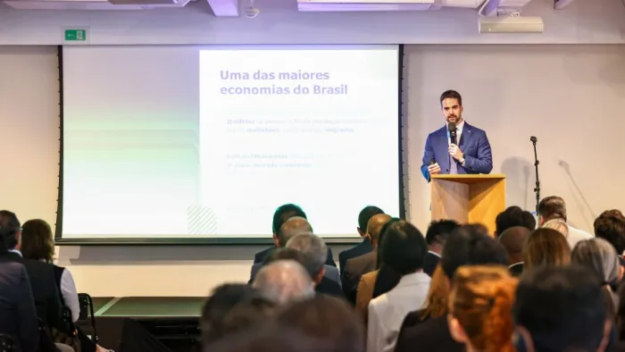 Leite apresentou a carteira de projetos do governo e as potencialidades do Estado -Foto: Maurício Tonetto/Secom