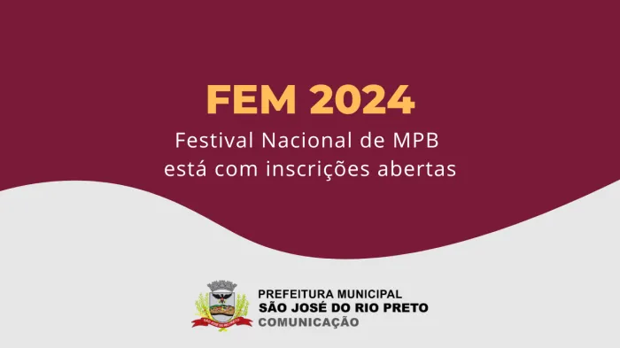FEM 2024: Festival Nacional de MPB está com inscrições abertas